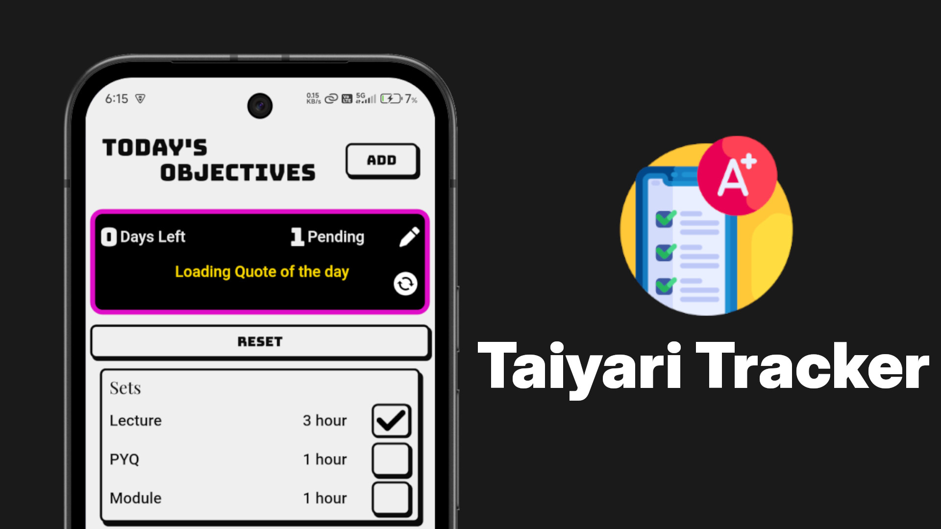 Taiyari Tracker cover